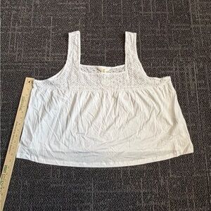 H&M White Sleeveless Tank Top 100% Cotton Fabric Size XXL